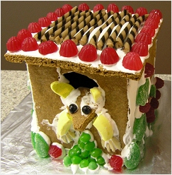 gingerbread nestbox - click to enlarge (december 2005)